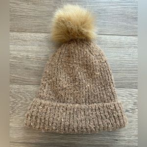 Toque with pompom